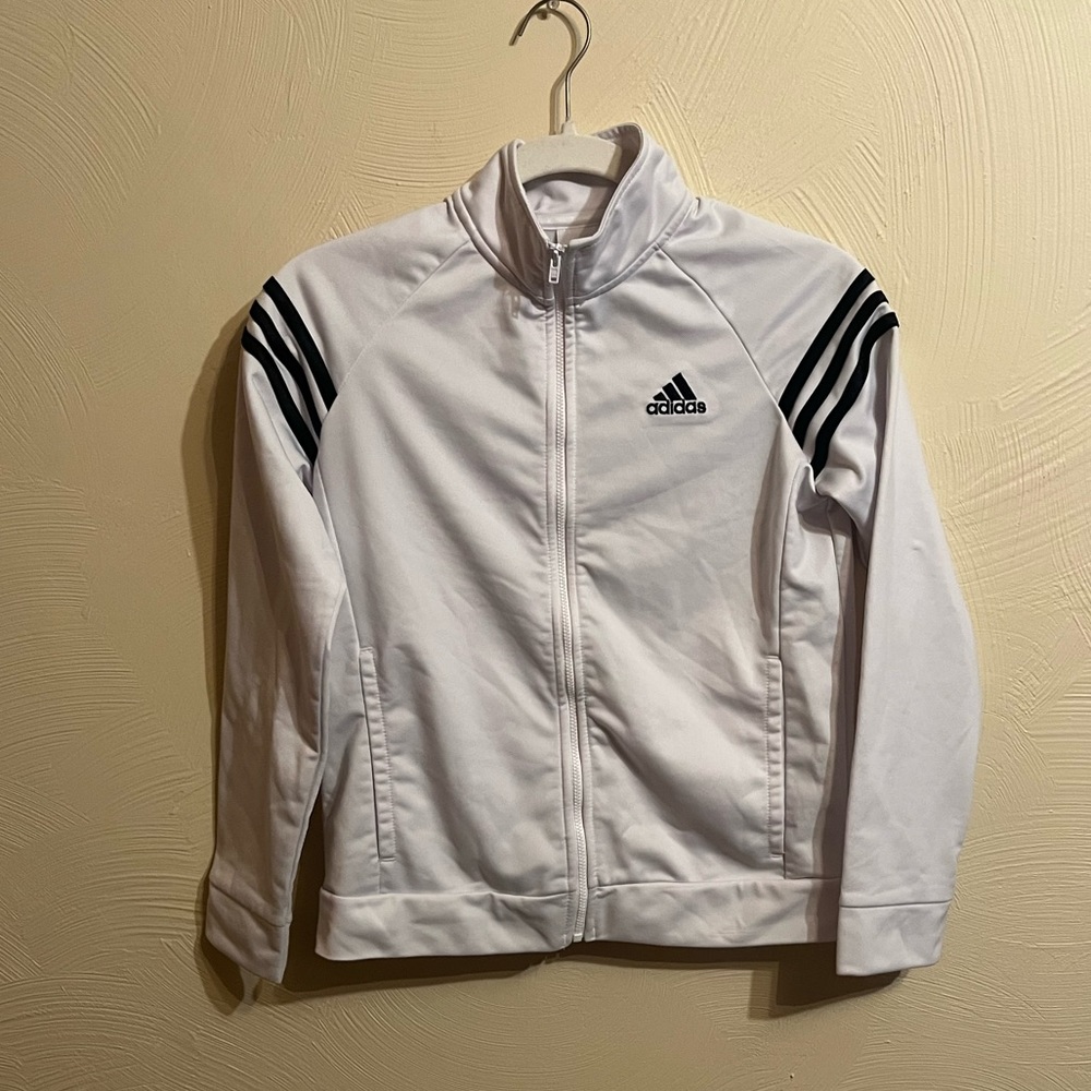 children’s white black  adidas jacket